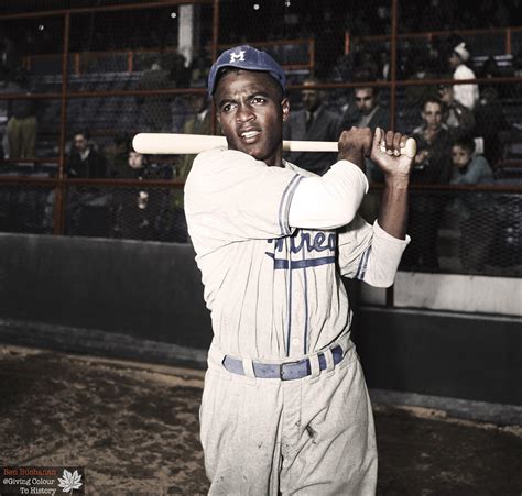(Colourised By Me)On this Day(April 18, 1946), Jackie Robinson first ...