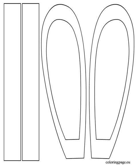 Bunny headband template - Coloring Page