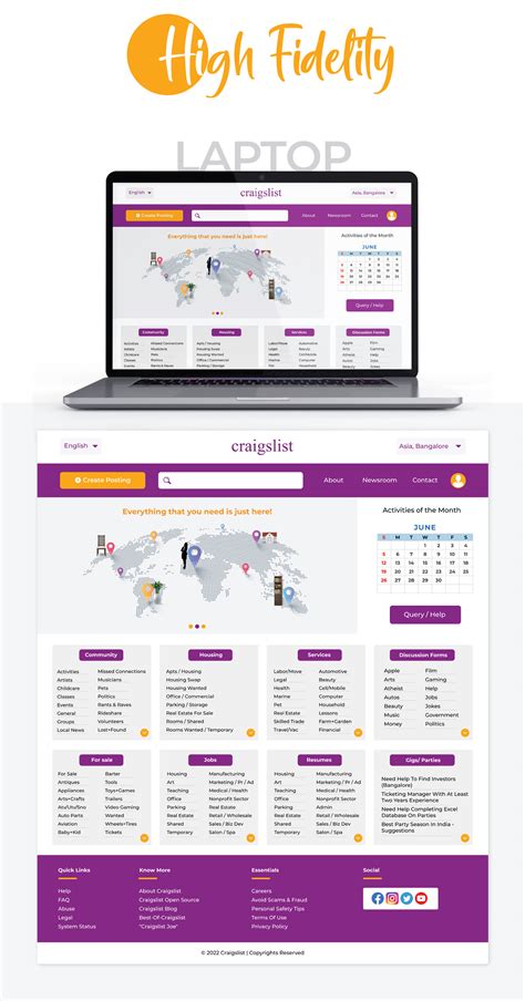 Website Redesign - Craigslist on Behance