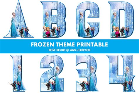 Free Printable Frozen Letters A Z And Numbers 0 9 Gallery