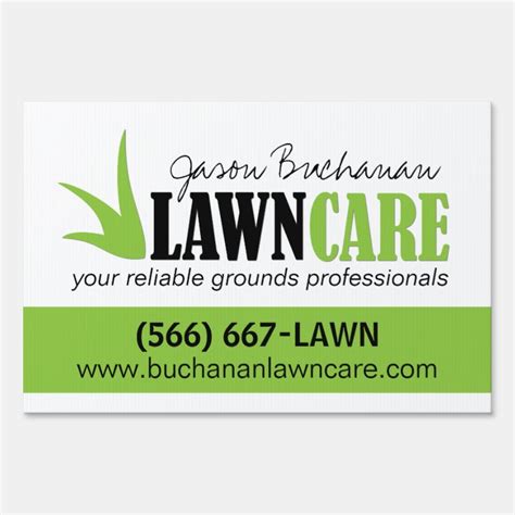 Customizable Lawn Care Yard Sign Zazzle