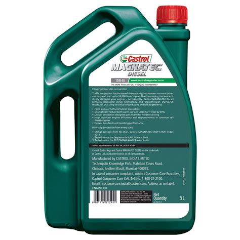 Castrol Magnatec Diesel 15w 40 Api Sn Part Synthetic Engine Oil For