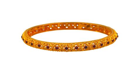 Bangle Bracelet 22k Ruby Bracelet Stunning 22k Yellow Gold Etsy