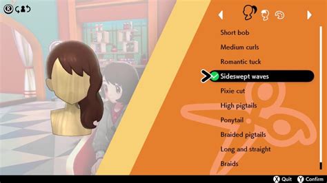 Selecting hair will allow you to change your character's hairstyle and hair color. Pokémon Sword and Shield - Hair Salon Guide - SAMURAI GAMERS