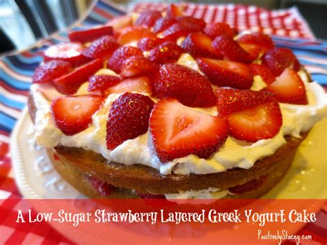 The texture is soft, chocolatey and just plain 'ol good. A Low-Sugar Strawberry Layered Greek Yogurt Cake