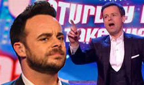 saturday night takeaway ant mcpartlin return to itv show with dec donnelly stephen mulhern tv