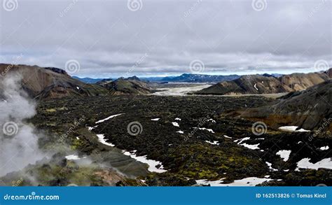 Landmannalaugar Rainbow Mountains And Lava Field Stock Photo Image Of