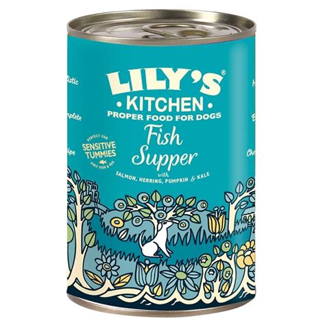 Lilys Kitchen Fish Supper With Herring Salmon Wet Dog Food 400g Feedem