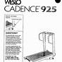 Weslo Cadence Ex16 User Manual