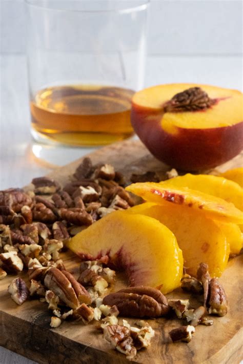 Peach Pancakes With Bourbon Pecan Syrup ⋆ The Dessertivore