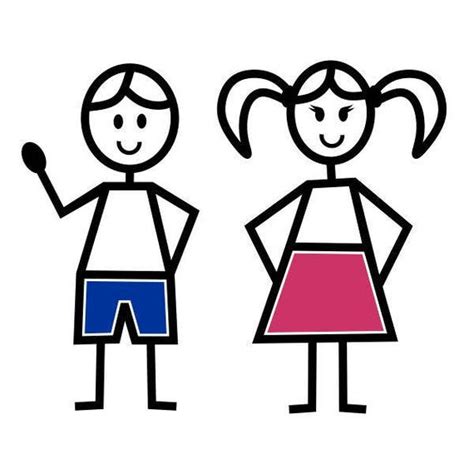 Stick Girl And Boy Cuttable Design Svg Png Dxf And Eps Designs