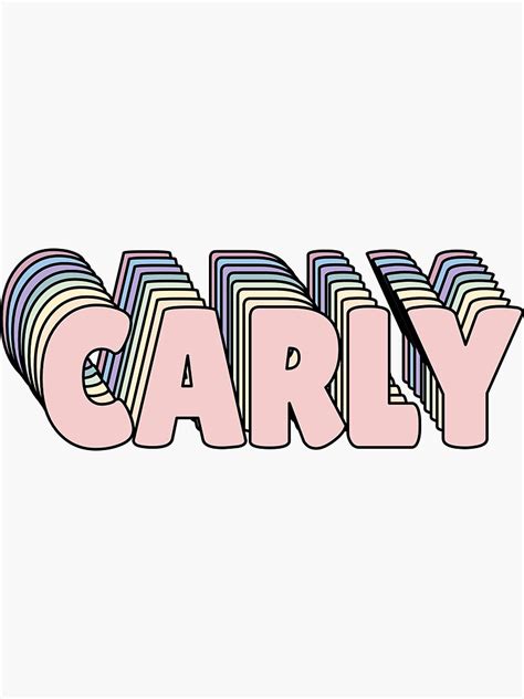 Carly Name Sticker For Sale By Ashleymanheim Redbubble