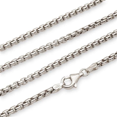 Put a small dab of the paste on the necklace. Solid 925 Sterling Silver 3mm Round Box Chain Necklace 22 ...