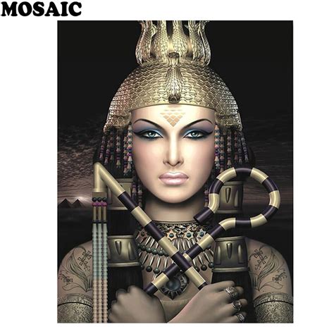 Diy Diamond Painting Cross Stitch Queen Egypt Girl 5d Diamond Mosaic Decor Painting Square