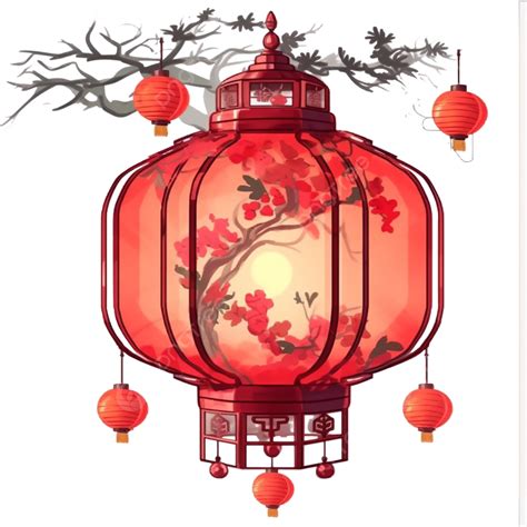 봄 축제 아름다운 랜턴 그림 중국의 설날 칸델라 빛 Png 일러스트 및 Psd 이미지 무료 다운로드 Pngtree