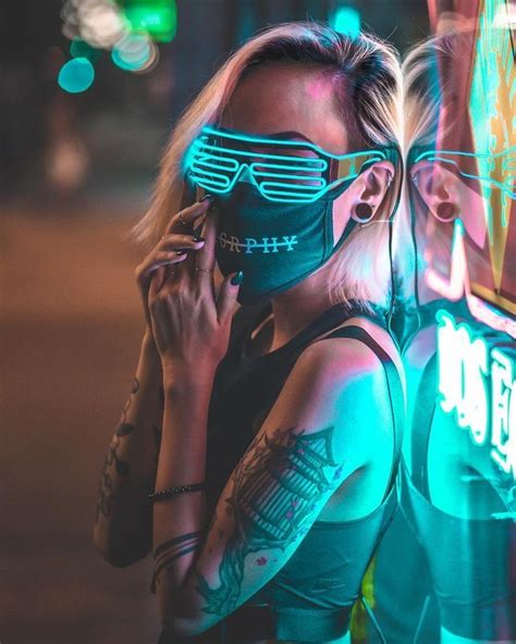 Creative Photography Neon Photography Neon Girl Cyberpunk Girl