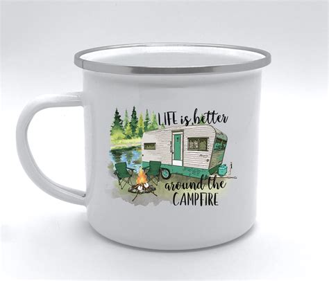 Just because you're camping doesn't mean you have to completely rough it. Enamel Camp Cup - 10 Ounce - Campfire | Camping coffee ...
