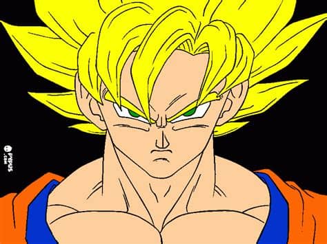 Owner @dhstudiosatl follow my ig : goku fase 1 para colorear, goku fase 1 para imprimir
