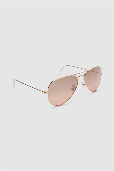 Buy Ray Ban Rose Gold Aviator Large Metal Sunglasses From The Next Uk