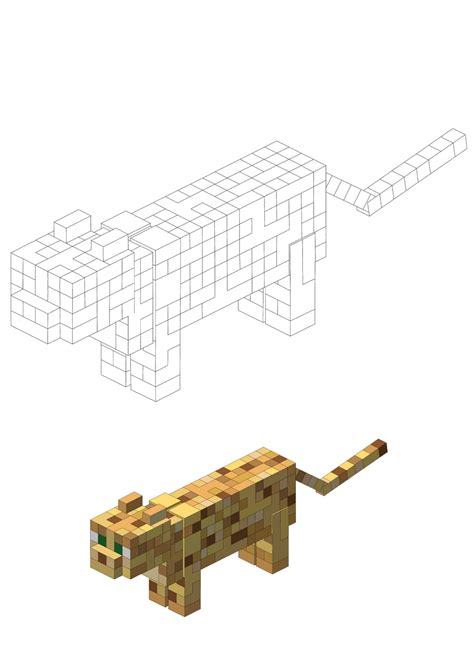 Ocelot Minecraft Cat Coloring Pages Free Coloring Sheets