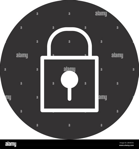 Security Padlock Icon Over White Background Block Style Vector