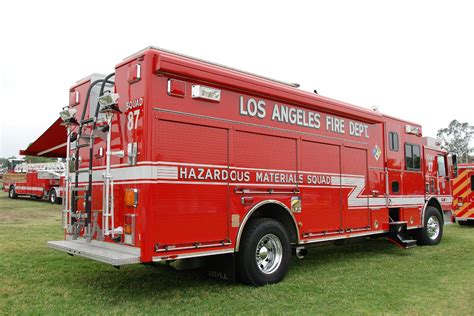 Los Angeles Fire Dept Lafd Squad 87 Hazmat 87 Fire Trucks Los