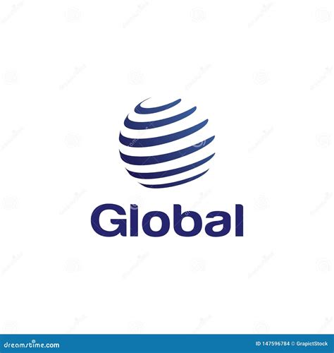 Globe Logo Design Concept For Company Stock Vector Illustration Of