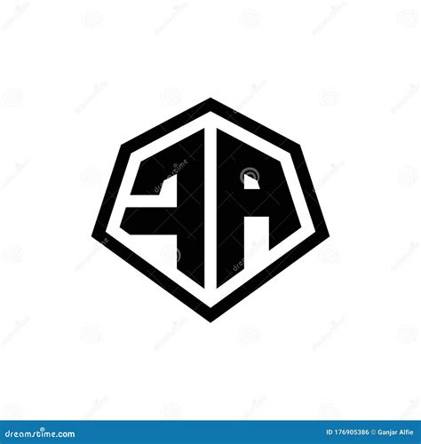 Fa Monogram Logo With Hexagon Shape And Line Rounded Style Design