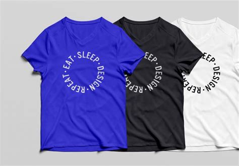 Download Free V-Neck T-Shirt Mockup PSD | Mockuptree