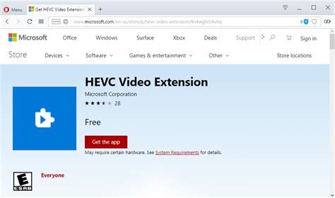 It also includes various related extra tools in the form of tweaks and options to further boost the viewing and. Microsoft removes HEVC codec in Windows 10 Fall Creators ...