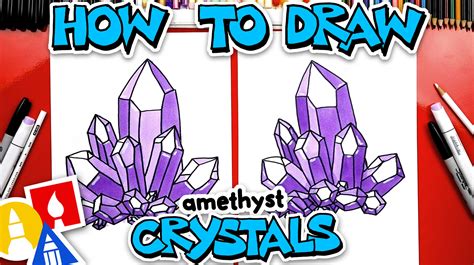 How To Draw Amethyst Crystals Art For Kids Hub
