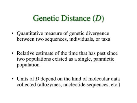 Ppt Measures Of Genetic Distance Powerpoint Presentation Free