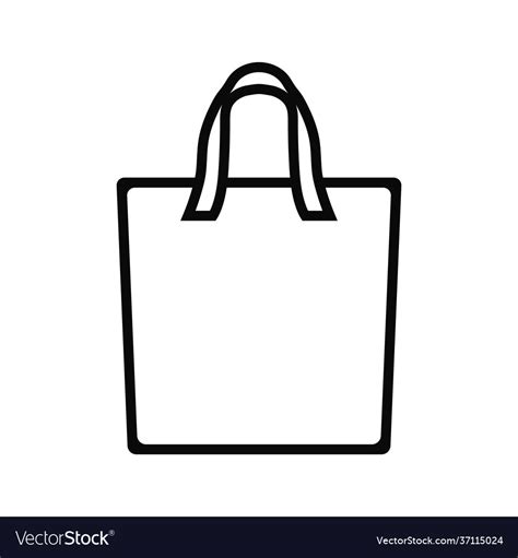 Tote Bag Icon Design Template Royalty Free Vector Image