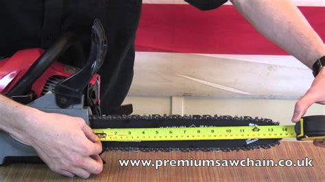 Hold chain at the 5 o'clock pos. How to measure a chainsaw guide bar - YouTube