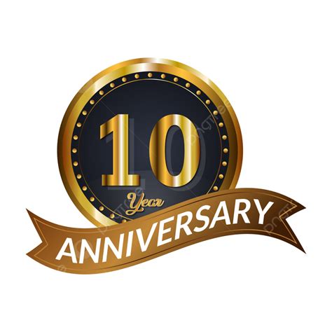 10º Aniversário Distintivo Logotipo ícone Png Aniversário 10º