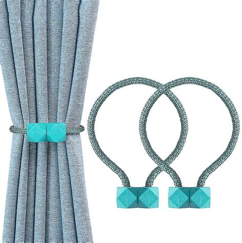 Magnetic Curtain Tiebacks 2 Pieces Curtain Clips Rope Rear Curtain