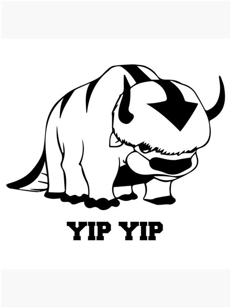 Yip Yip Appa Avatar The Last Airbender Poster By Fati4art Redbubble