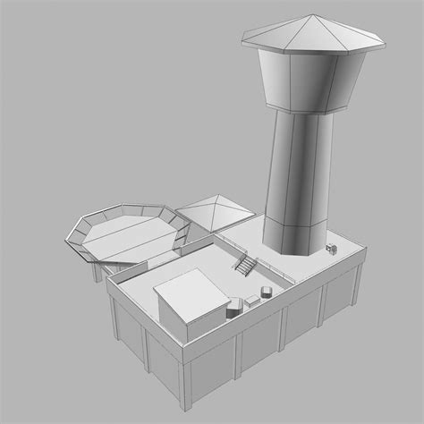 Air Traffic Control Tower By Polygon3d 3docean