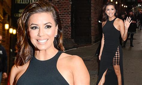Eva Longoria Shows Off Her Sculpted Legs As She Arrives At The Late