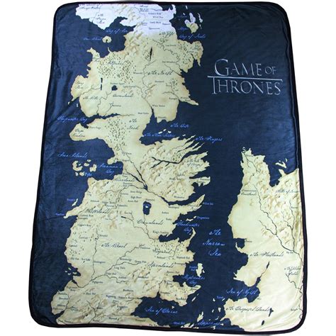 Game Of Thrones Map Of Westeros Fleece Blanket Throw Hsz 1 S