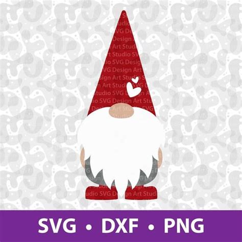 Gnome Svg Valentines Gnome Svg File For Cricut Layered And Sliced
