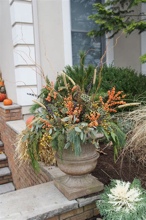 Millet And Orange Winterberry Fall Containers Fall Decor Winterberry