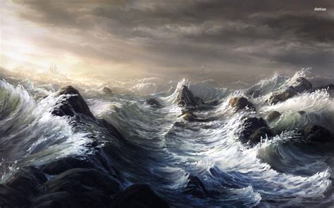 Storm Sea Background