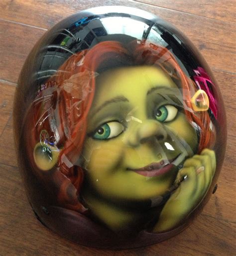 She Shrek Helmet Half Shell — Dallas Airbrushdallas Airbrush