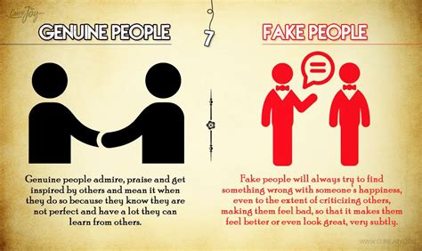 Differences Between A Genuine Person And A Fake Person That You