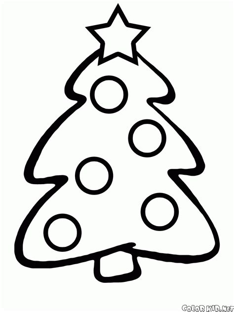 Dibujo Para Colorear Árbol De Navidad Para Los Niños