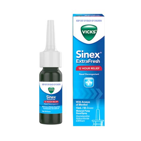 Vicks Sinex Severe Nasal Spray Original Sinus Decongestant For Fast Relief Of Cold Allergy