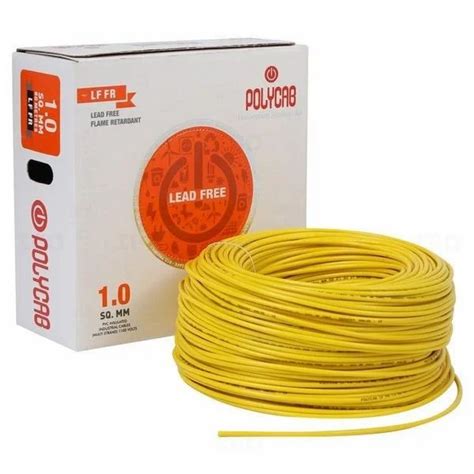 Polycab Frlf Sq Mm Yellow M Pvc Insulated Wire At Rs Roll Polycab House Wire In