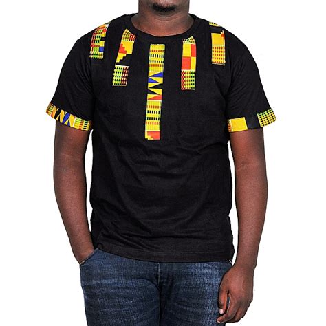 Buy Ankara Kente Kitengi African Print Mens T Shirt Black Best