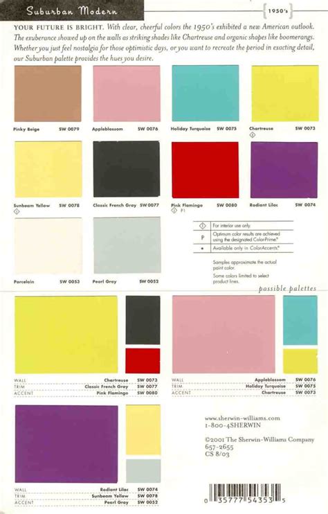 Sherwin Williams Suburban Modern Paint Colors 1 For 50s Style Retro